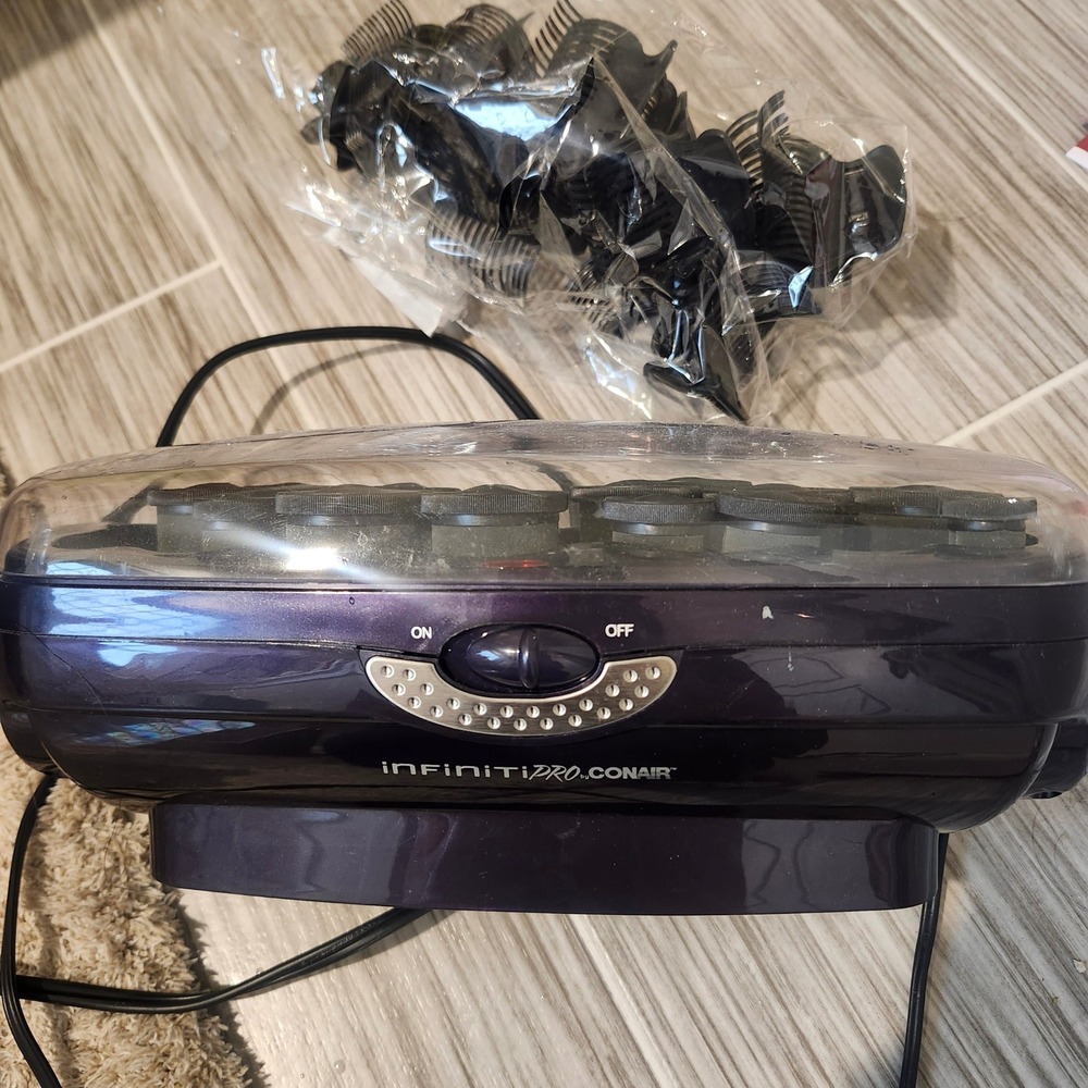Conair Hot Rollers Infiniti Pro Purple Ceramic Hair Styling System‎ Set OS